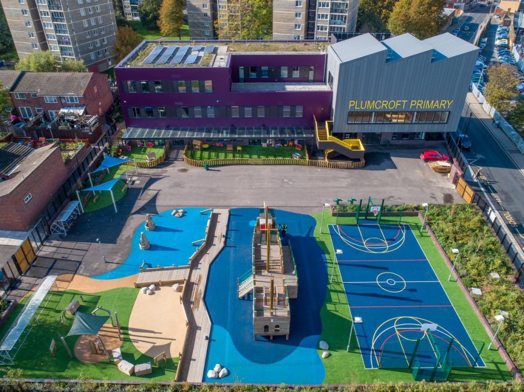 Plumcroft Primary school was designed by architects Pollard Thomas Edwards