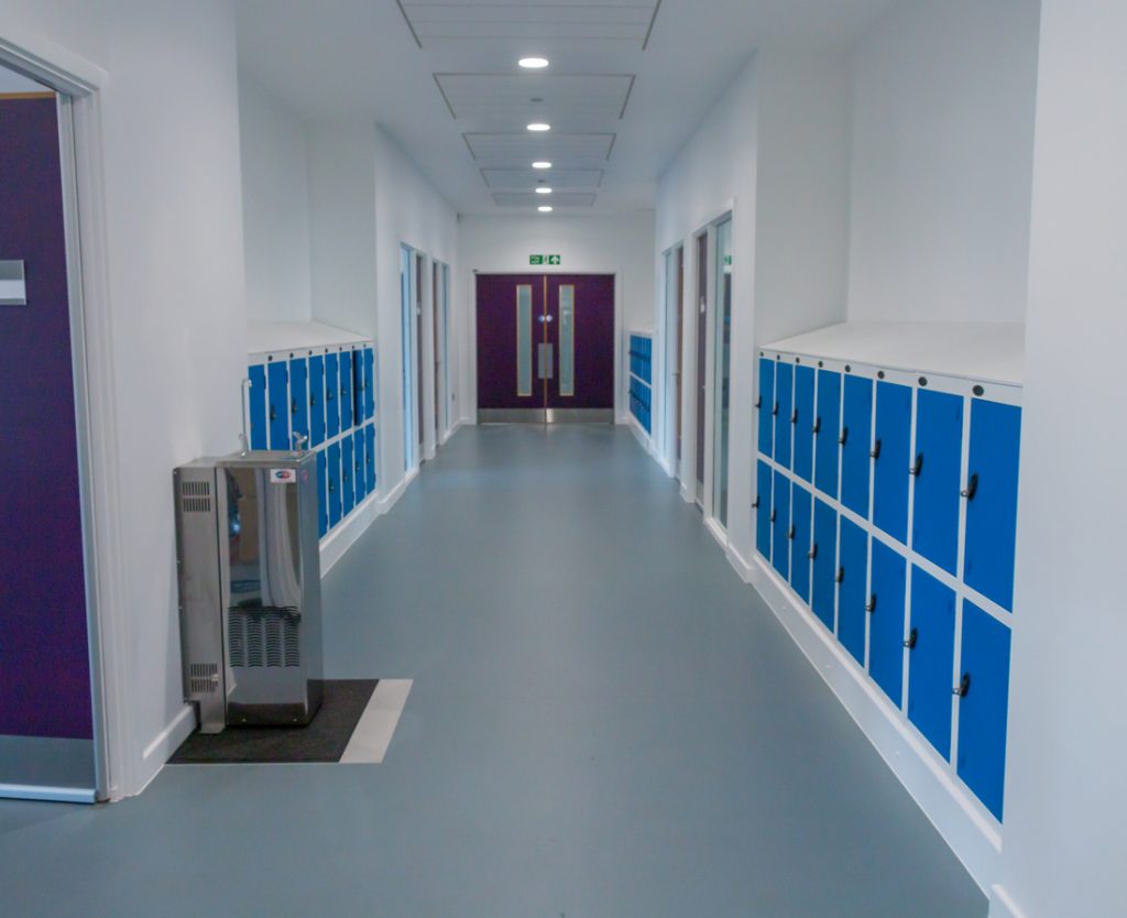 Locker room at Plumcroft Primary