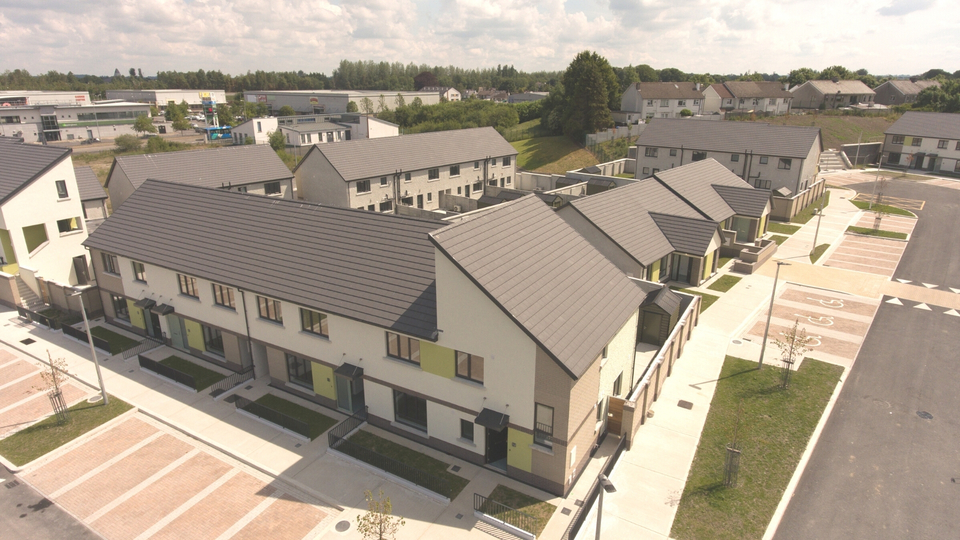 Homes fitted with energy saving PV solar panels