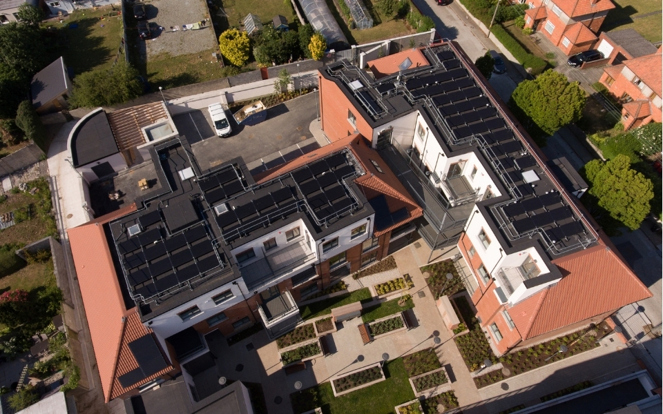 PV Solar roof panels provide a cleaner, sustainable, environmentally-friendly energy source for residents of Raleigh Square. 