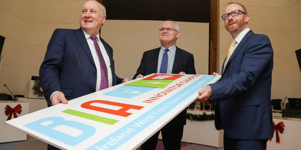 Glenman Corporation director Albert Conneally (pictured left) with Peter Feeney, Chairman of the BIA Innovator Campus CLG (centre). Glenman Corporation director Albert Conneally (pictured left) with Peter Feeney, Chairman of the BIA Innovator Campus CLG (centre).