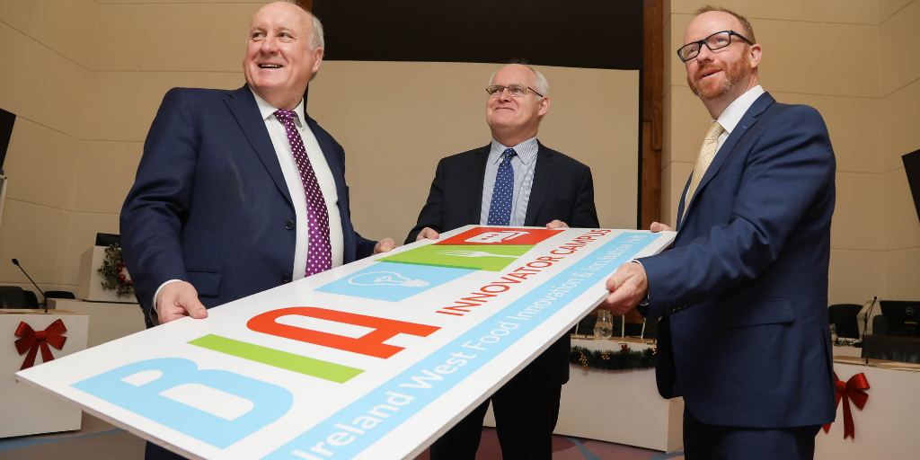 Glenman Corporation director Albert Conneally (pictured left) with Peter Feeney, Chairman of the BIA Innovator Campus CLG (centre).