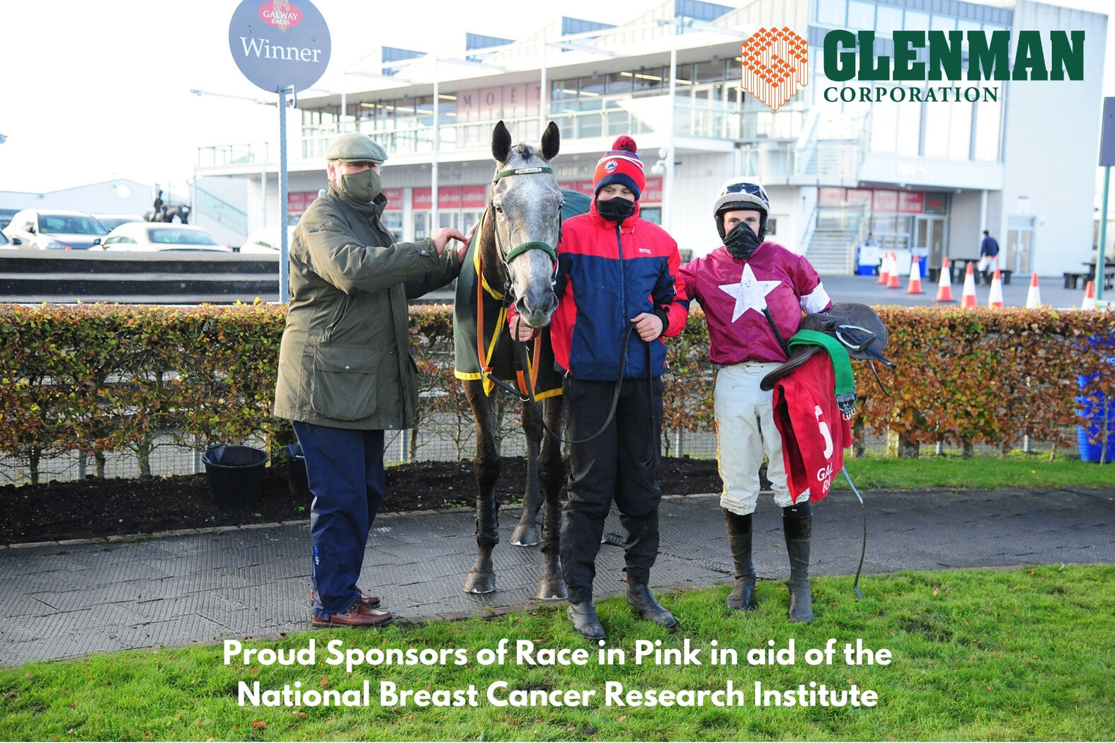Race in Pink 2020 winner Lieutenant Command pictured with jockey S.W. Flanagan. Trainer, Noel Meade.